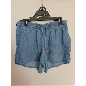 Comfy lounge elastic Jean shorts
